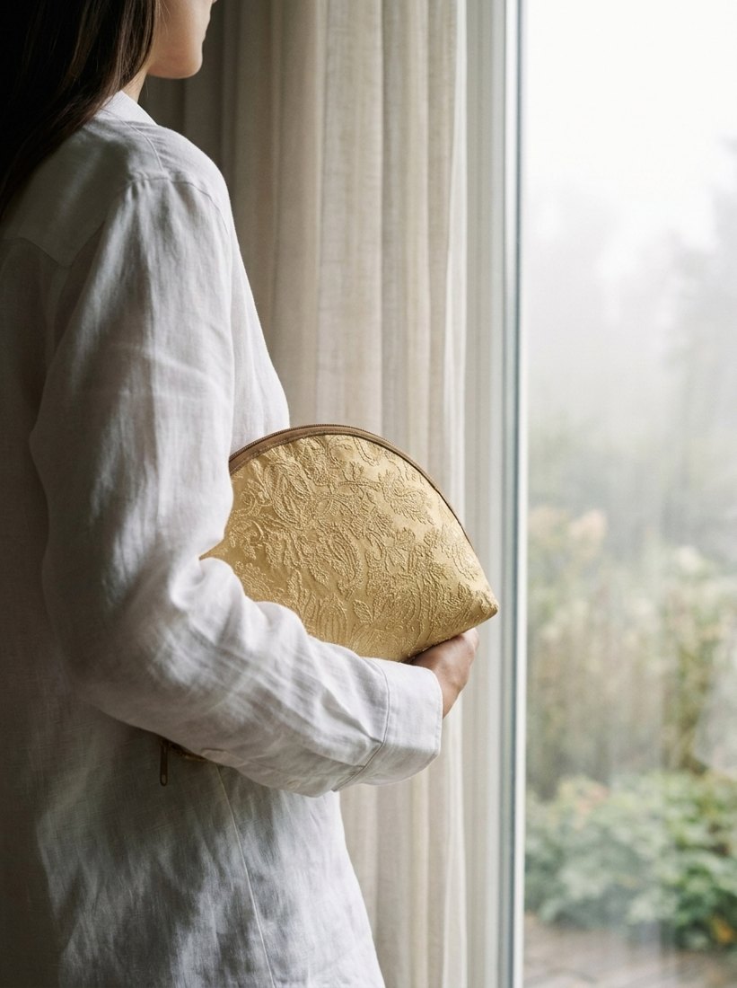 La Demi-lune dorée sous le bras, chemise en lin